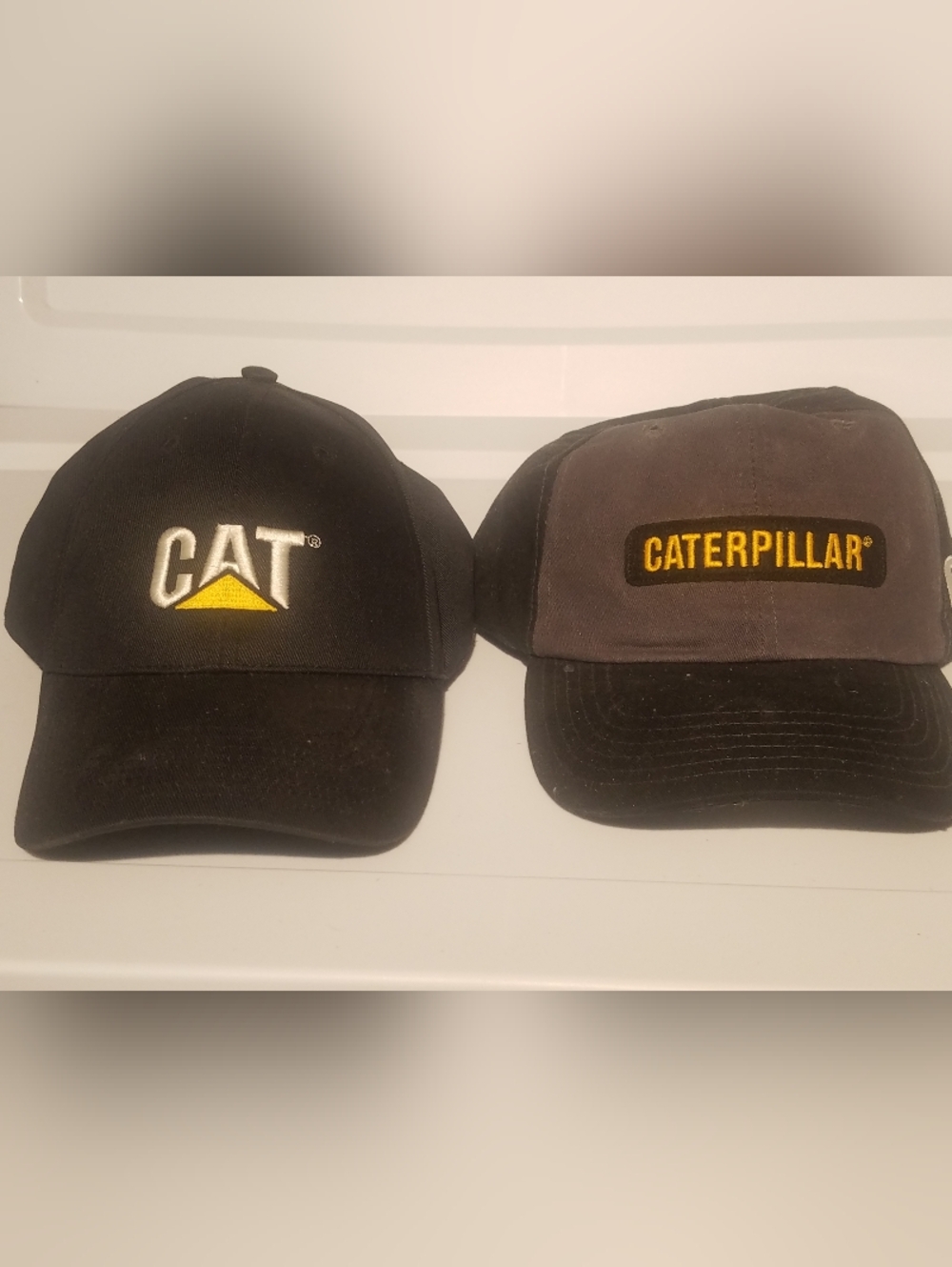 Men 2 Caterpilar Caps Adjustable